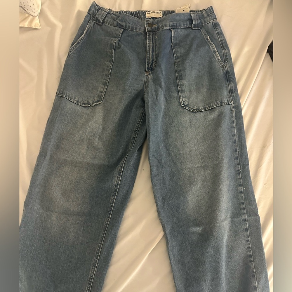Free People Denim Wide-Leg Jeans